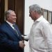 Sechin se reunió antes con Ricardo Cabrisas para abordar especialmente temas del sector energético. Foto: Presidencia de Cuba/Twitter.