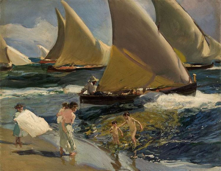 "Haciéndose a la mar" (1908) es uno de los cuadros de Joaquín Sorolla custodiados por el Museo de Bellas Artes de La Habana.