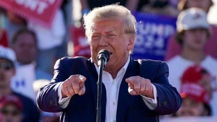 Trump en un acto político en Waco, Texas, el pasado 25 de marzo. Foto: ABC.