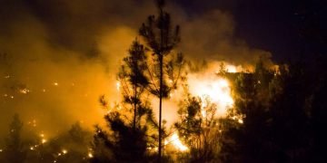 Incendio en Pinares de Mayarí, en el oriente cubano. Foto: Emilio Rodrígez Pupo / Facebook.