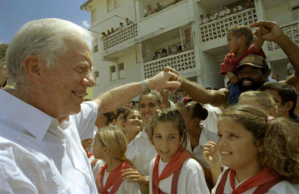 Jimmy Carter de visita en Cuba en 2002. Foto: The Carter Center.