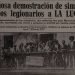 Plana de el periódico La Lucha sobre la despedida a los legionarios.