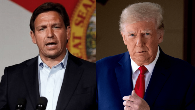 Ron DeSantis y Donald Trump. Fotos: Reuters (archivo).