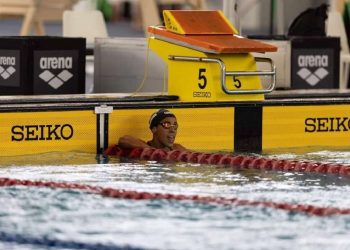 Gámez había borrado el 55.51, en su poder desde 2018, durante el abierto de Malasia celebrado hace algunas semanas. Foto: SEGUIDORES DE LA NATACION CUBANA  /FACEBOOK.