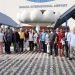 Profesionales de la salud cubanos en el aeropuerto internacional de Banjul, la capital de Gambia. Foto: Minrex.