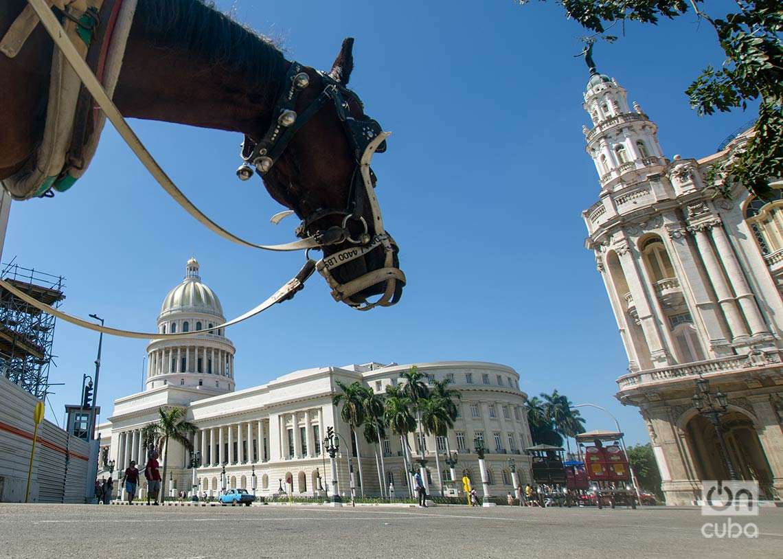 Capitolio Nacional, edifico construido en 1929, en el entorno del Prado habanero. Foto: Otmaro Rodríguez.