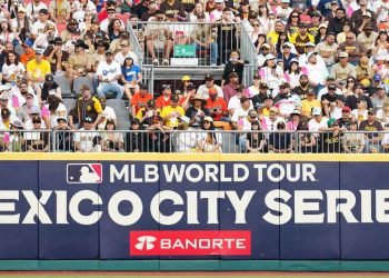 Por primera vez en la historia un partido de MLB se celebró en la capital mexicana como parte del programa de internacionalización de Grandes Ligas. Foto: Tomada de MLB.