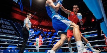 Saidel Horta (derecha) fue uno de los jóvenes boxeadores cubanos que llegó a la final del Mundial de Tashkent y también representará a Cuba en los Juegos Centroamericanos. Foto: IBA / Archivo.