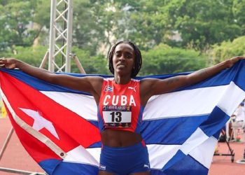 La corredora cubana Yunisleidy de la Caridad García, nueva recordista nacional de los 100 metros planos femeninos. Foto: Mónica RF/ Jit.