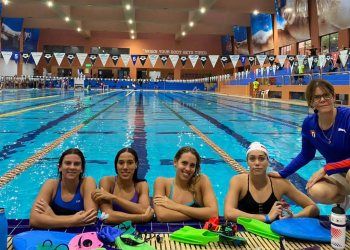 Nadadoras cubanas en el Mare Nostrum. Foto: Radio Habana Cuba.