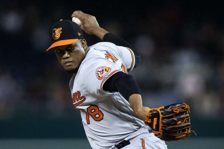 Yennier Cano Durante un partido entre Baltimore Orioles y Washington Nationals. Foto: Tom Brenner para The Baltimore Banner