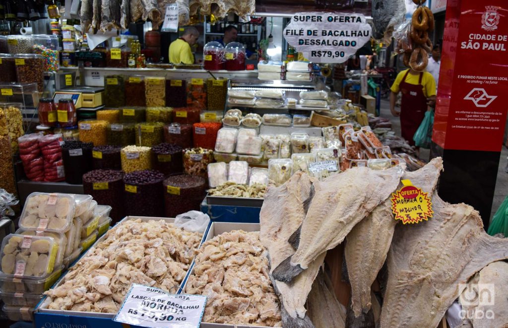 El bacalao es un pescado que no falta en el Mercado Municipal de São Paulo. Foto: Kaloian.