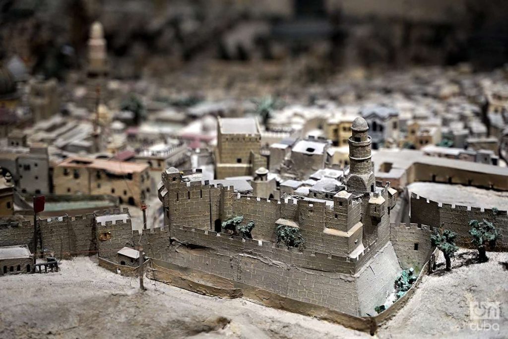 Representación de la Ciudadela de David en la maqueta de Jerusalén elaborada en 1873 para la Exposición Universal de Viena. Foto: Alejandro Ernesto.