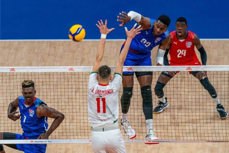 Partido del equipo cubano de voleibol. Foto: FIVB / Archivo.