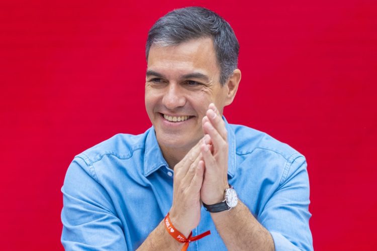 El presidente del Gobierno en funciones y líder del PSOE, Pedro Sánchez preside la reunión de la Comisión Ejecutiva Federal del partido socialista tras la celebración de las elecciones generales. Foto: Eva Ercolanese/PSOE/EFE.