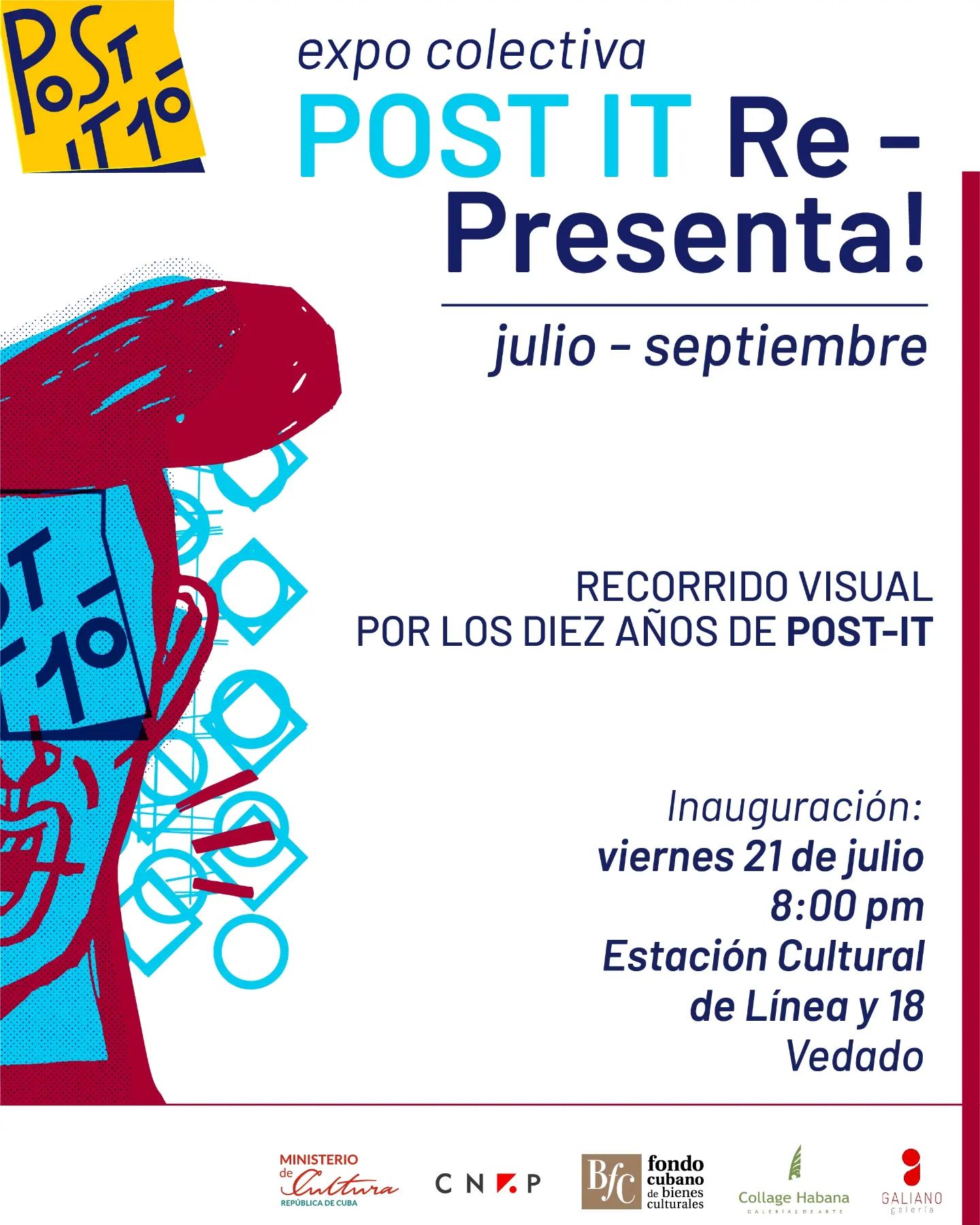 exposición post-it Re-presenta