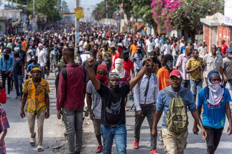 Una manifestación de protesta en la capital haitiana. | Foto: AP