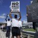 La marcha de hoy 16 de agosto en Miami-Dade. Foto; AP.