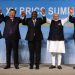 El Presidente de Brasil, Luiz Inácio Lula da Silva, el Presidente de China, Xi Jinping, el Presidente sudafricano, Cyril Ramaphosa, el Primer Ministro de la India, Narendra Modi, y el Ministro de Asuntos Exteriores de Rusia, Sergei Lavrov. durante la Cumbre BRICS en Johannesburgo, durante la 15ª Cumbre BRICS (Brasil, Rusia, India, China y Sudáfrica). Las economías del grupo representan una cuarta parte del PIB mundial Foto: EFE/EPA/ALET PRETORIUS/POOL