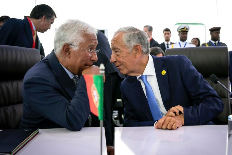 El primer ministro António Costa y el presidente Marcelo Rebelo de Sousa. Foto: @antoniocostapm