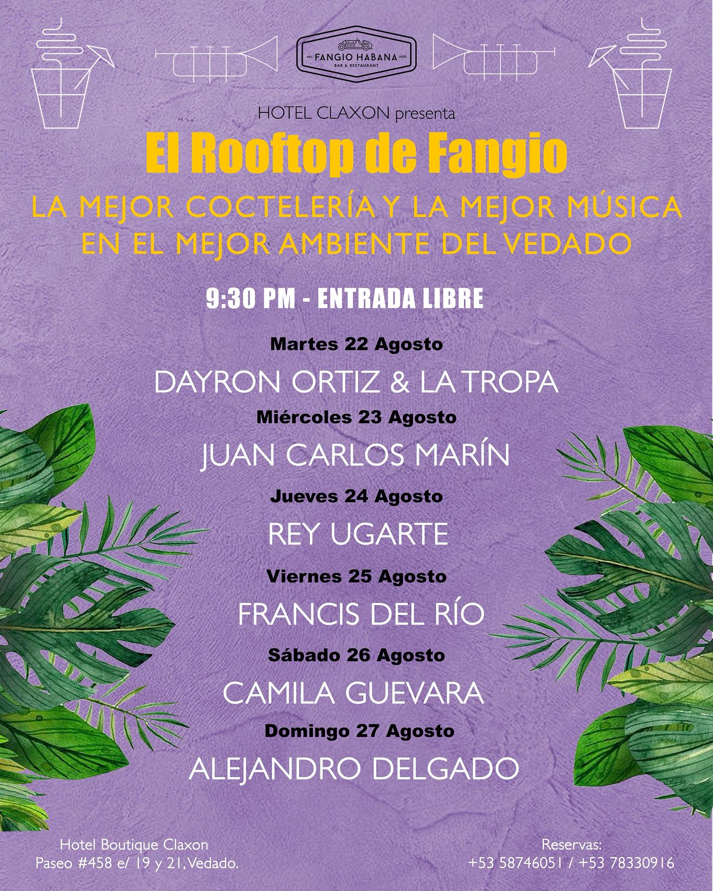 programación Fangio Habana agosto 22-27