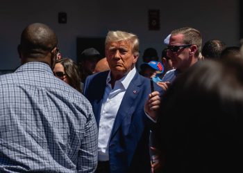 Trump este mes en la Feria Estatal de Iowa. Foto: Jon Cherry/The New York Times.