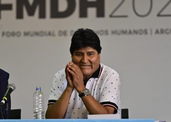 Morales en el III Foro Mundial de Derechos Humanos, en Buenos Aires Foto: Matias Martín Campaya/Efe.