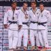 Polanco junto al resto de los medallistas en su división: Frascadore (Canadá), Hernández (Colombia), y el cuarto puesto, William Lima (Brasil). Foto: Confederación Panamericana de Judo.