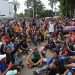 Protesta de migrantes, entre ellos cubanos, frente a la sede del Instituto Nacional de Migración (INM) en Tapachula, estado de Chiapas. Foto: Juan Manuel Blanco / EFE / Archivo.