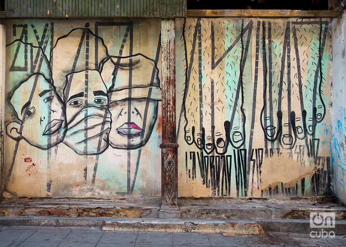 Grafitis en La Habana. Foto: Otmaro Rodríguez.