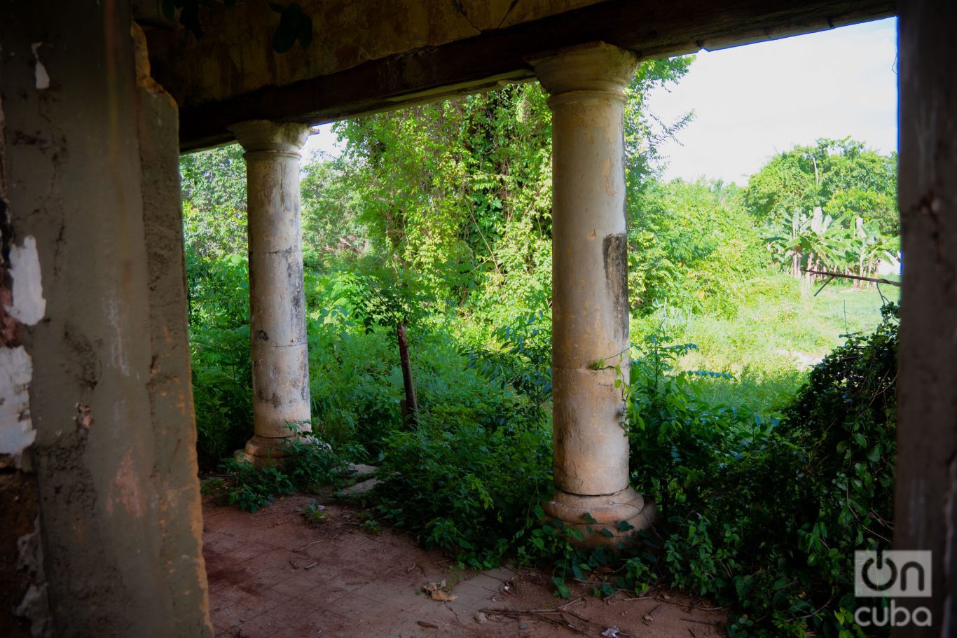 Las fuertes columnas que soportan el peso de los años. Foto: Jorge Ricardo.