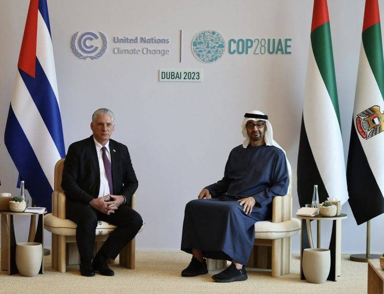 Díaz-Canel realiza una visita oficial y participará en la 28 Conferencia de las Partes de la Convención Marco de Naciones Unidas sobre Cambio Climático (COP28) Foto: @PresidenciaCuba