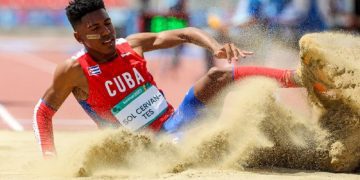 El saltador cubano Robiel Yankiel Sol Cervantes, medallista de oro en los VII Juegos Parapanamericanos Santiago de Chile 2023. Foto: Calixto N. Llanes / Jit.