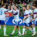 Futbolistas rusos celebran uno de sus goles en su victoria 8-0 ante Cuba en Volgogrado, Rusia, el 20 de noviembre de 2023. Foto: @TeamRussia / X.