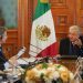 El presidente mexicano Andrés Manuel López Obrador durante una reunión sobre inmigración con autoridades de Estados Unidos como el secretario de Estado Antony Blinken y el secretario de Seguridad Nacional Alejandro Mayorkas. Foto: @lopezobrador / X.