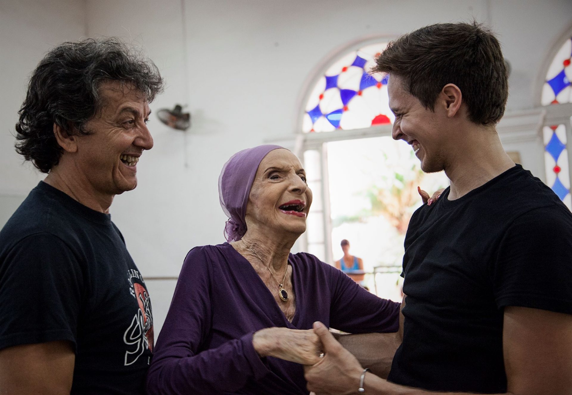 With Alicia Alonso. Photo: Gabriel Dávalos.