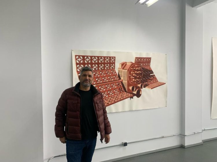 Dagoberto García en su estudio en Madrid. Foto:  Cortesía del artista.