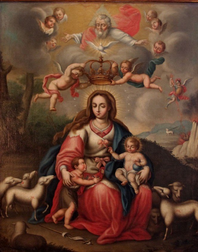 “La Divina Pastora”, segunda mitad del siglo XVIII. Óleo sobre tela. Colección del Museo Nacional de Bellas Artes.