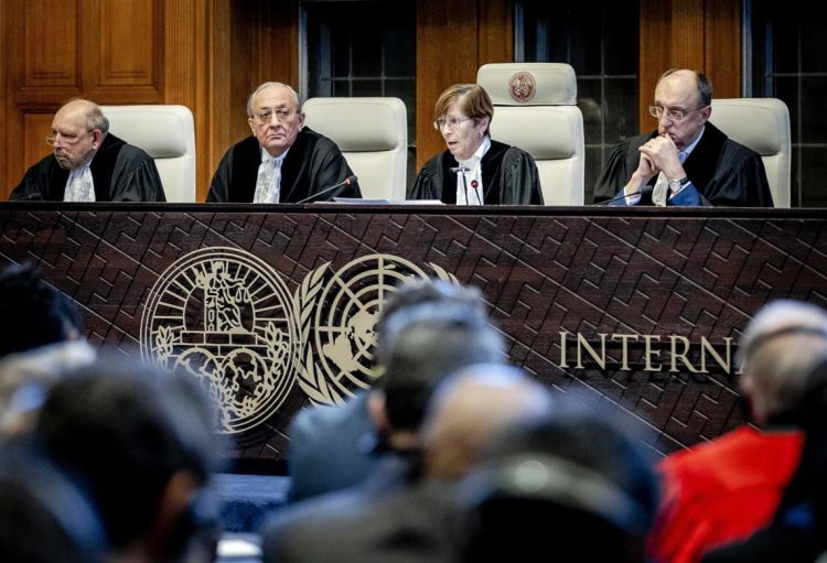 Jueces del tribunal de la ONU con sede en La Haya exigen a Israel medidas para evitar un genocidio en la Franja de Gaza. Foto: Remko de Waal / EFE.