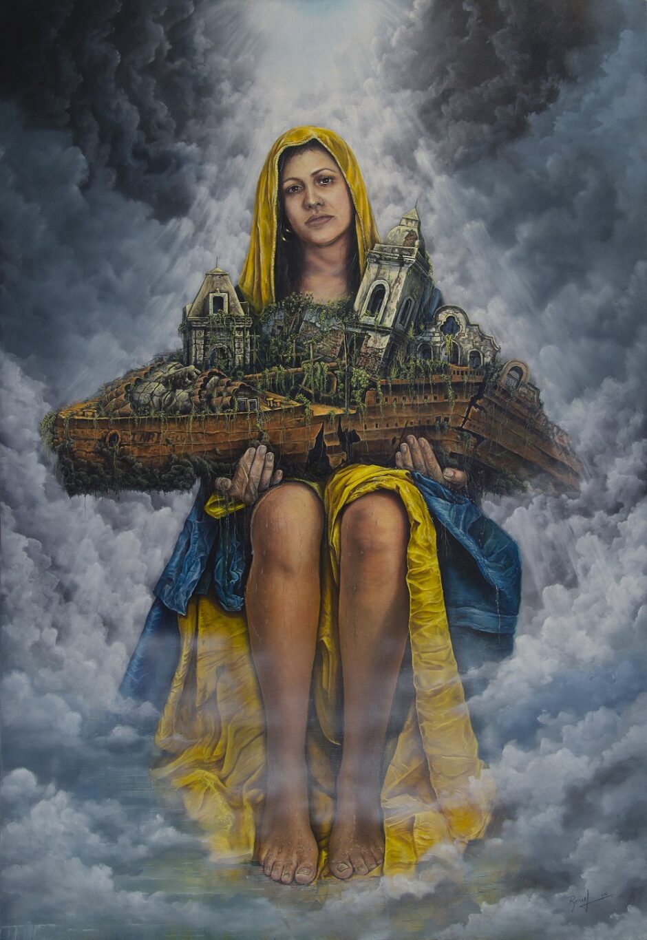 “La Piedad”, 2016. Óleo sobre lienzo, 130 x 90 cm.  