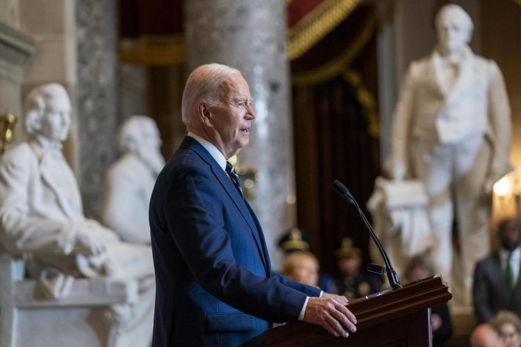 Presidente Joe Biden en el National Prayer Breakfast, Capitolio de Washington, DC, el 1ro de febrero de 2024. Foto: EFE/EPA/Shawn Thew/POOL.