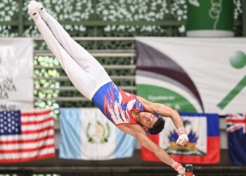 El gimnasta cubano Diorges Escobar. Foto: Vanguardia / Archivo.