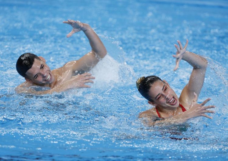 Soila Carelys y Andy Manuel en el Mundial de Doha 2024. Foto: EFE.