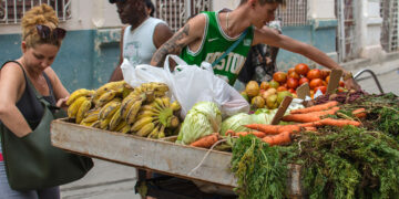 Un vendedor de productos agrícolas (carretillero) en La Habana. Foto: Otmaro Rodríguez.