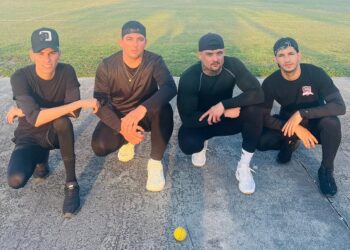 Los miembros de la Sport Academy Pythons Florida F.C intentan desarrollar el baseball5 en Estados Unidos. Foto: Cortesía.