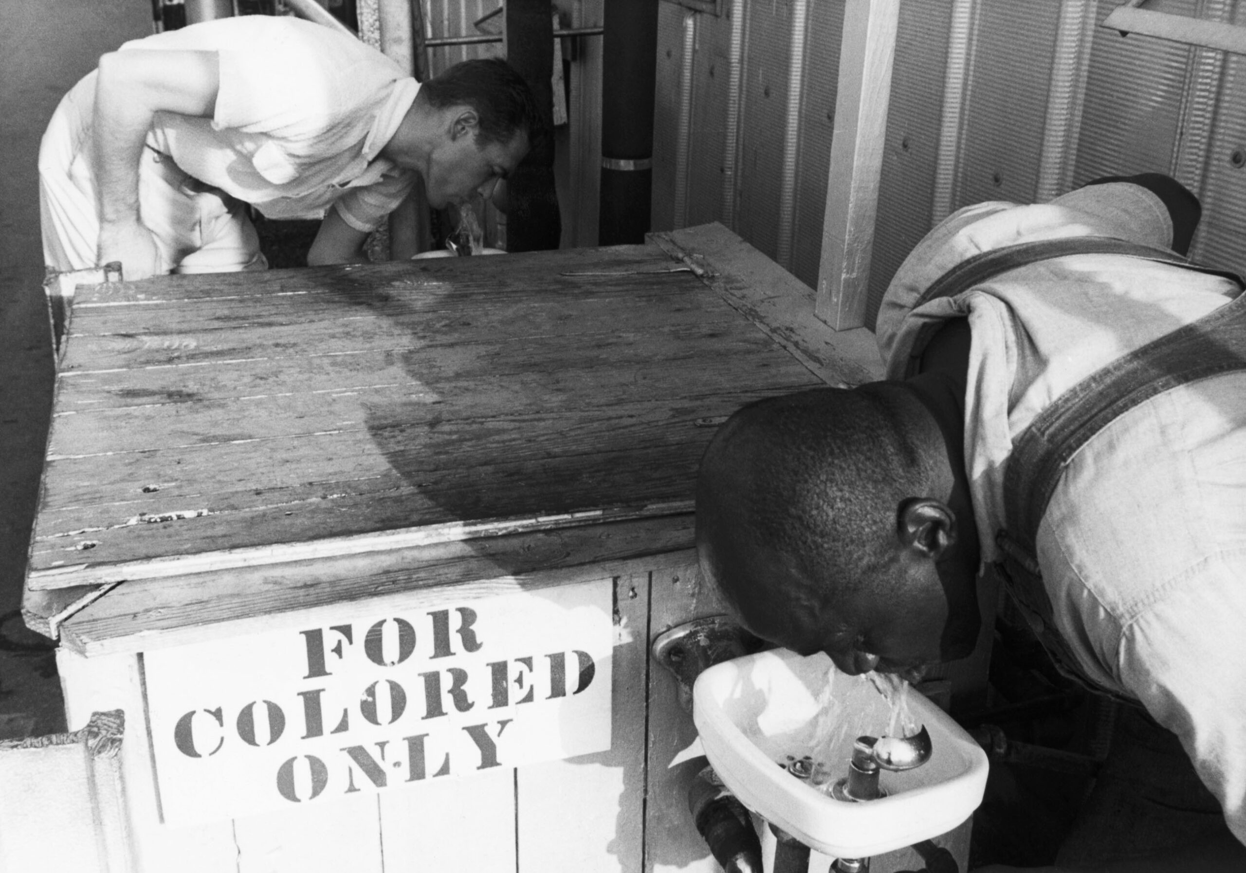 Segregated drinking fountains. Photo: Archive.