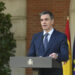 Pedro Sánchez durante la declaración institucional en el Palacio de la Moncloa, sobre el reciente reconocimiento de Palestina por España. Foto: Borja Puig De La Bellacasa/Moncloa/EFE.