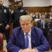 El expresidente Donald Trump en el Tribunal Supremo de Nueva York, 20 de mayo de 2024. Foto: EFE/EPA/Michael M. Santiago.