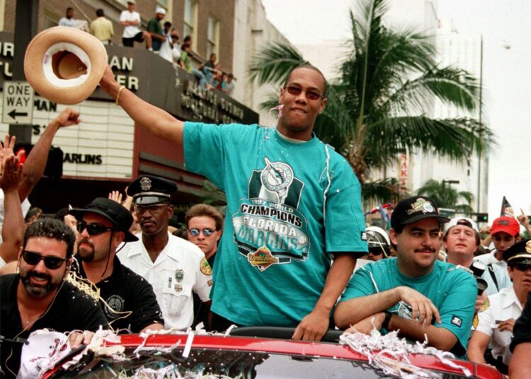 Liván Hernández fue uno de los grandes héroes de la primera Serie Mundial de los Marlins. Foto: Miami Marlins.