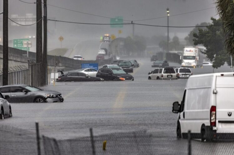 Inundaciones en Florida, 2023. Foto: EFE.